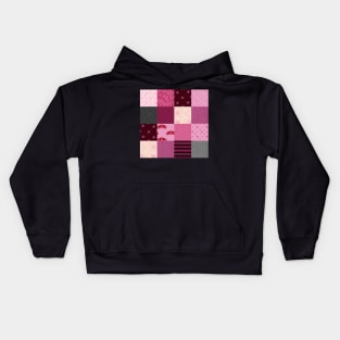 Pink Halloween Patchwork Kids Hoodie